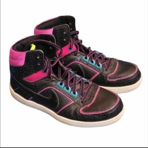 NIKE delta black pink yellow high top sneakers